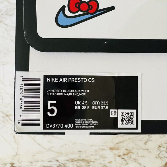 NIKE Air Presto x Hello Kitty® University Blue/White/Light Crimson/Black -US 6.5 - Picture 10 of 10